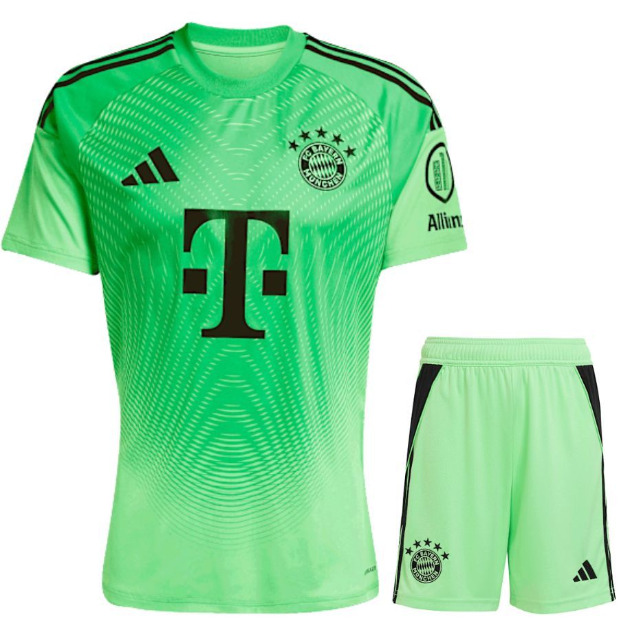 Bayern Munich 2025 2026 Goalkeeper Kids Kit Jersey