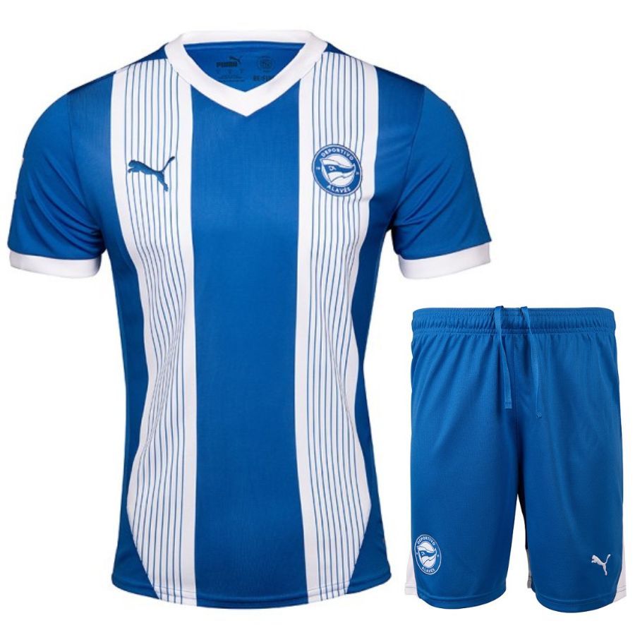 Deportivo Alavés Home Kids' Kit Jersey 2024 2025