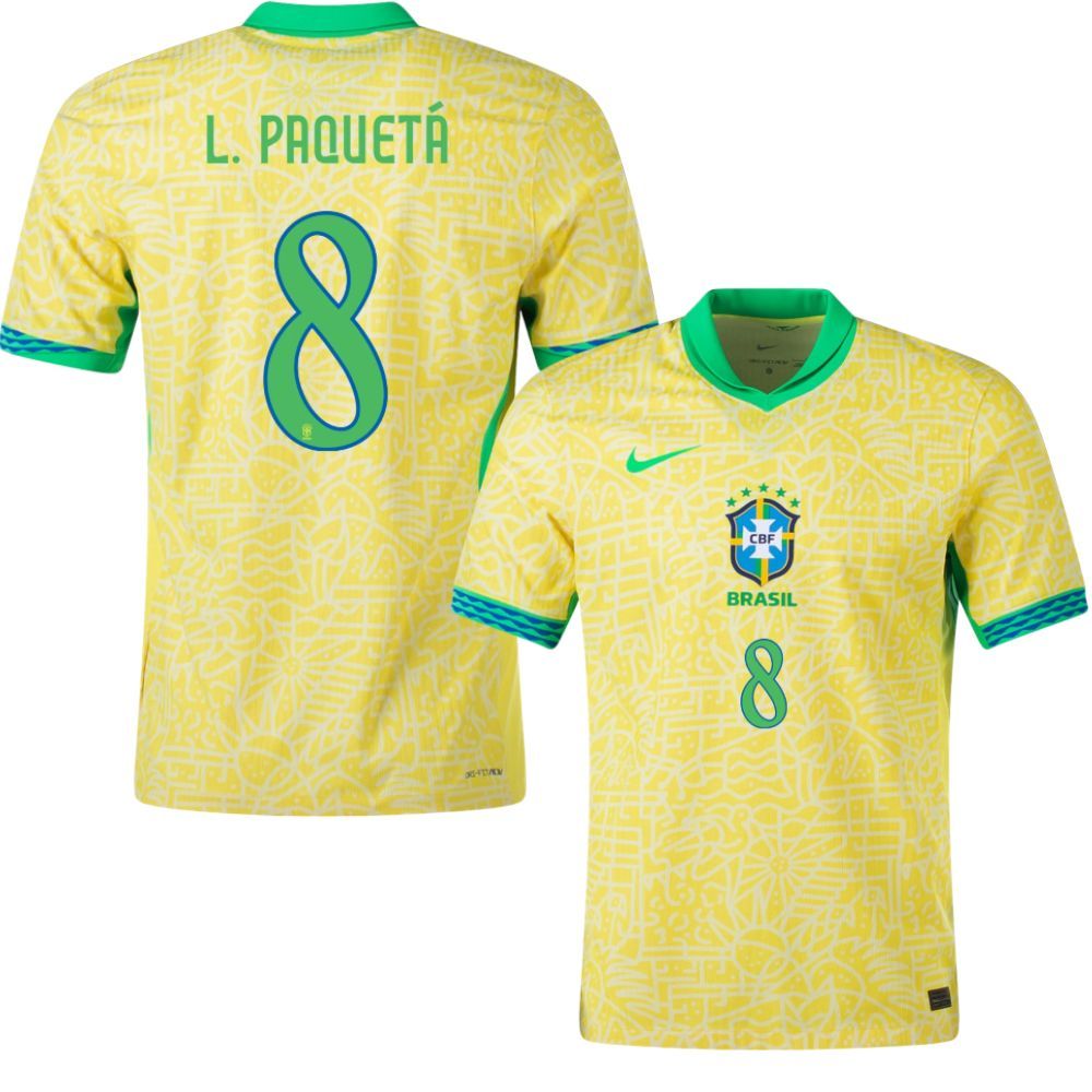 Brazil Home Jersey 2024 2025 Paquetá