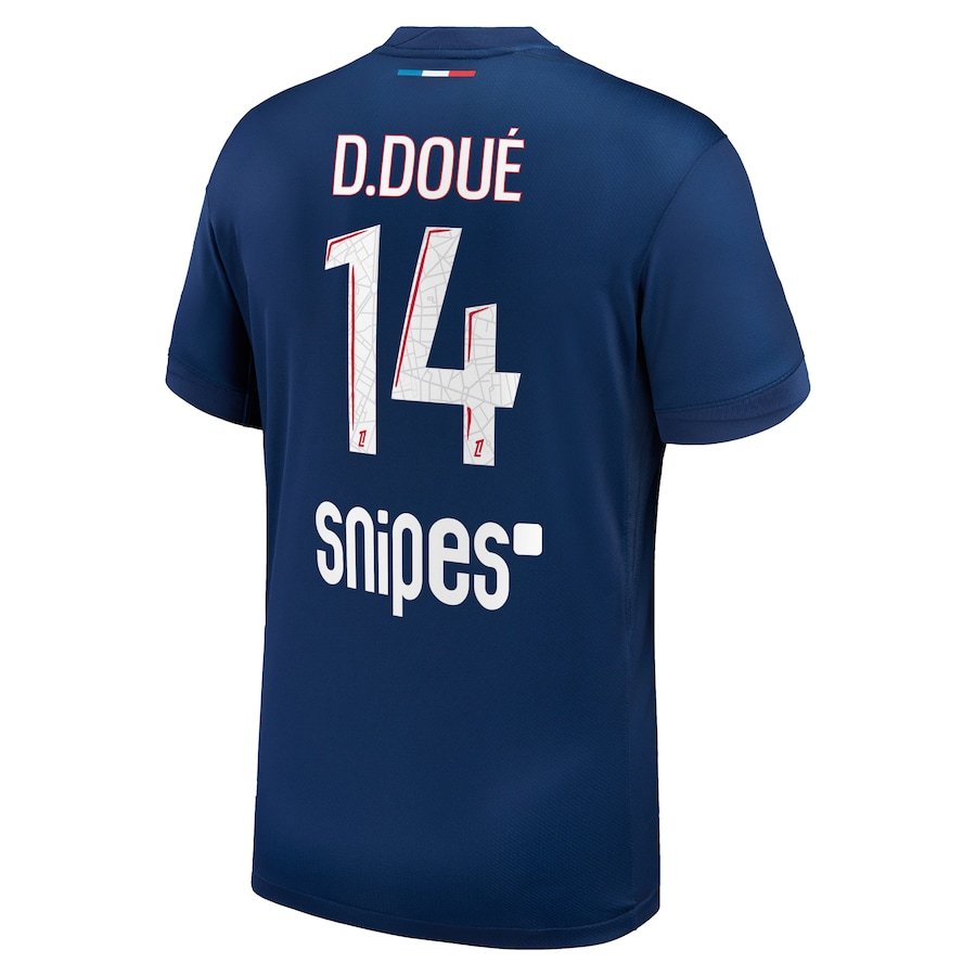 PSG Home Jersey 2024 2025 Désiré Doué 1 Etoile