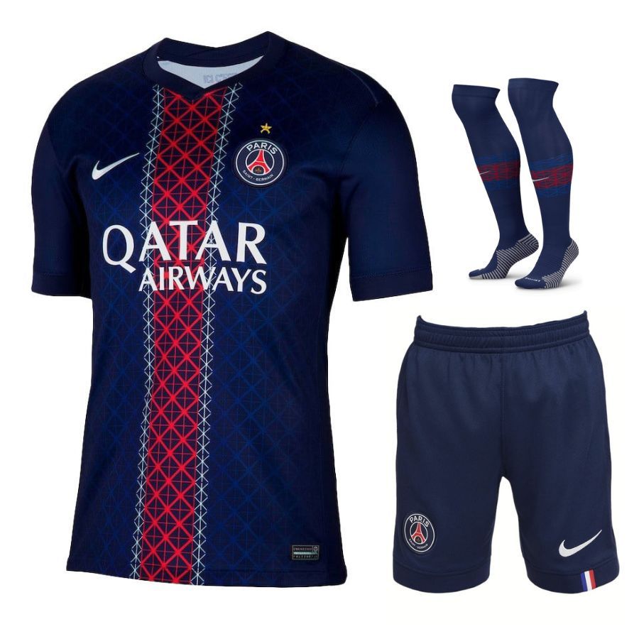 PSG Home 2025 2026 1 Star Kids Kit Jersey