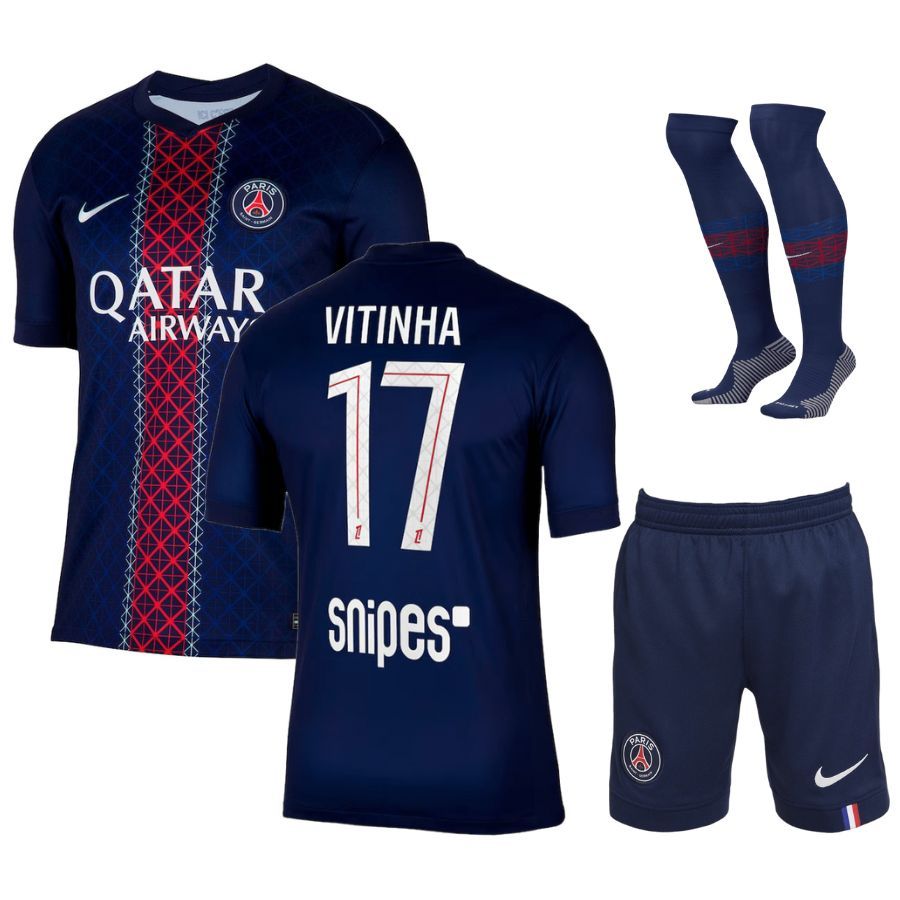 PSG Home 2025 2026 Vitinha Kids Kit Jersey