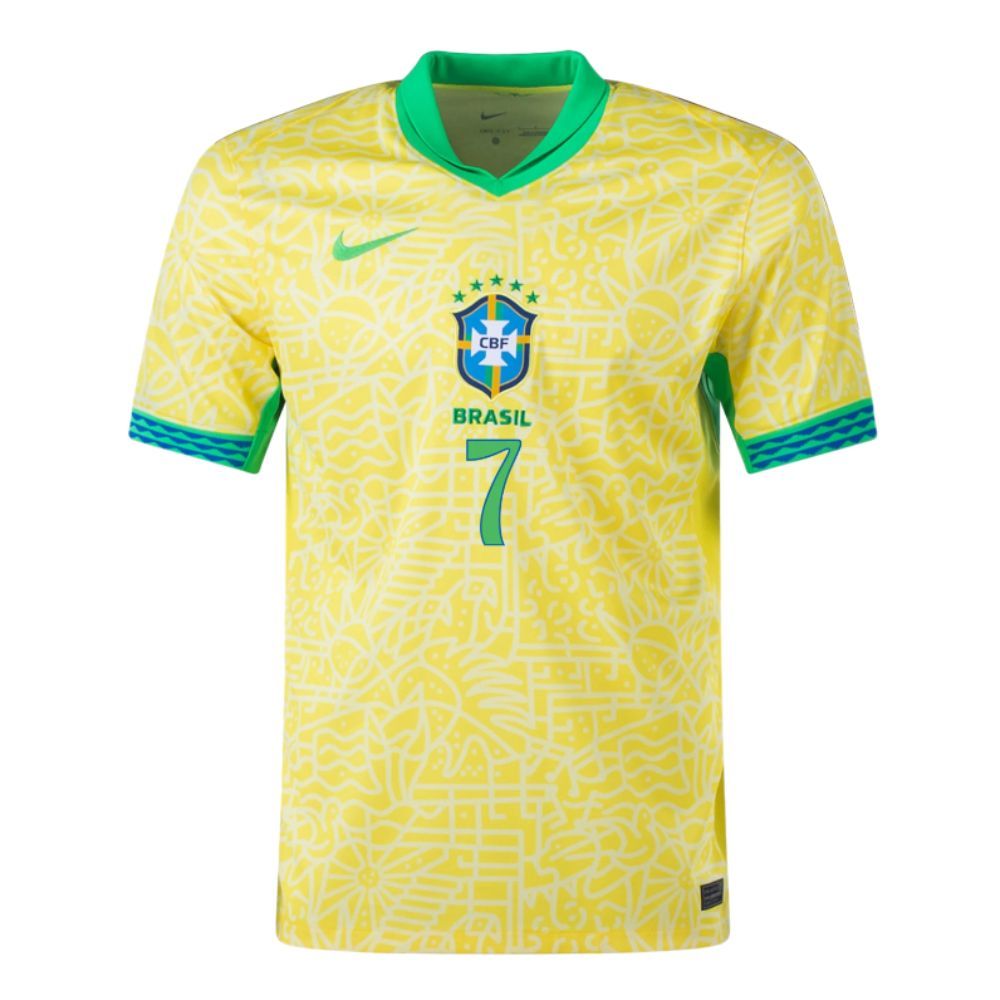Brazil Home Jersey 2024 2025 Vini JR