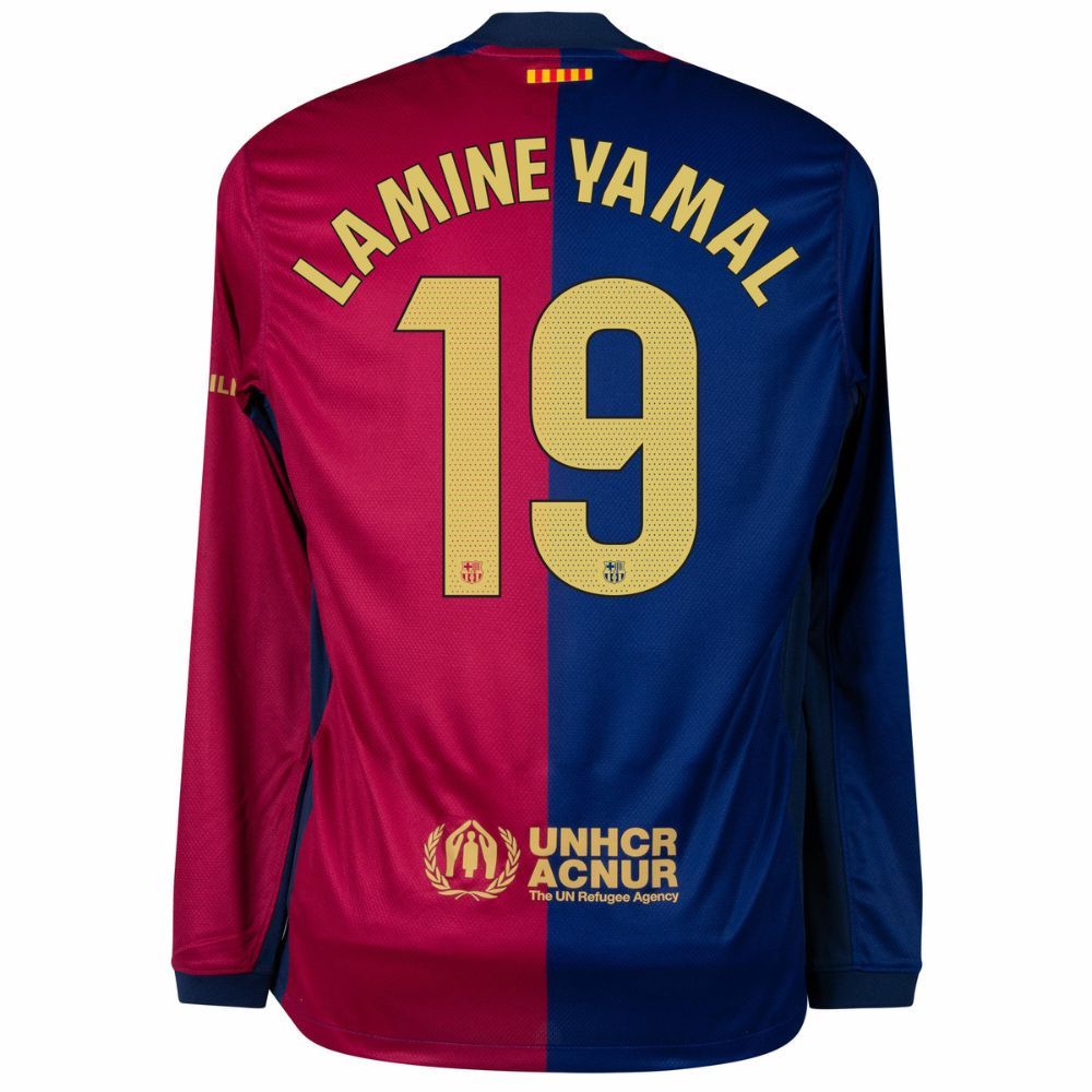 Barca 2024 2025 Home Jersey Lamine Yamal Long Sleeve
