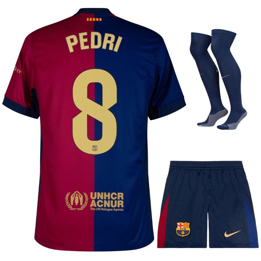 Barca 2024 2025 Home Pedri Kids Kit Jersey