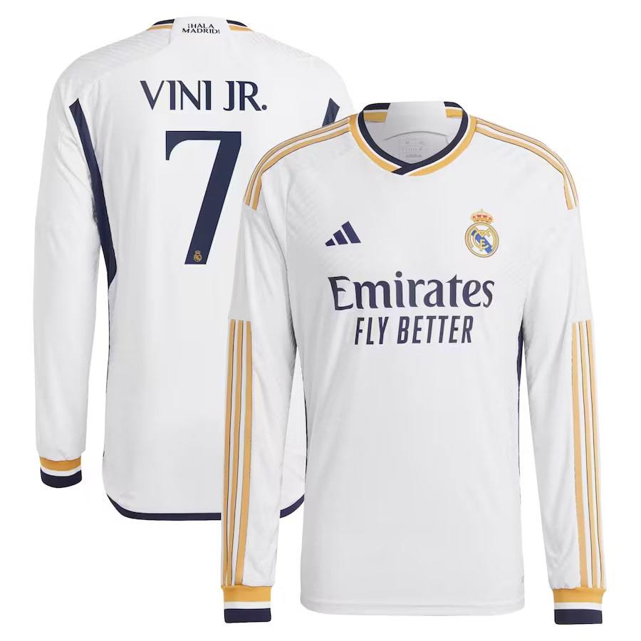 REAL MADRID HOME JERSEY 2023 2024 LONG SLEEVE VINI JR.