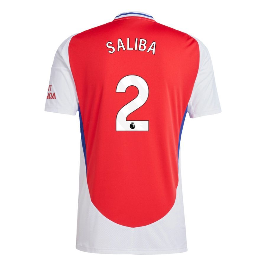 Arsenal 2024 2025 Home Kids Kit Jersey Saliba