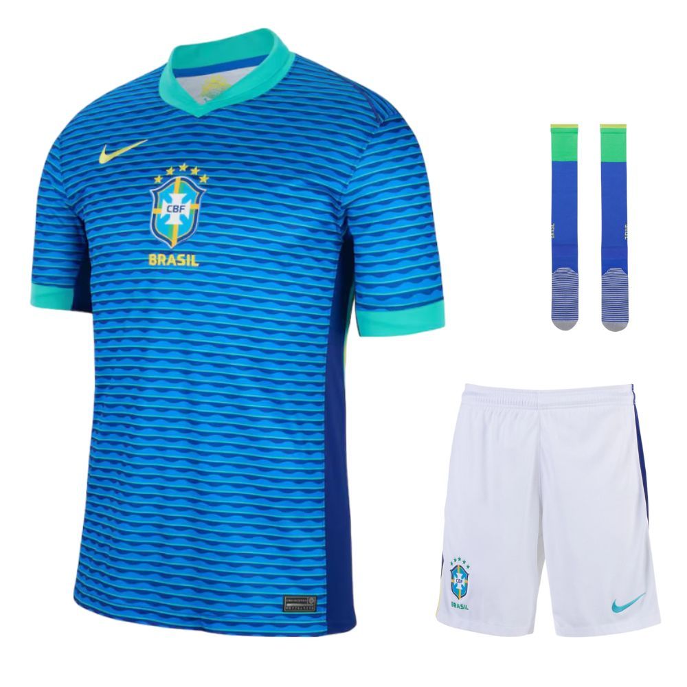 Brazil Away Kids Kit Jersey 2024 2025