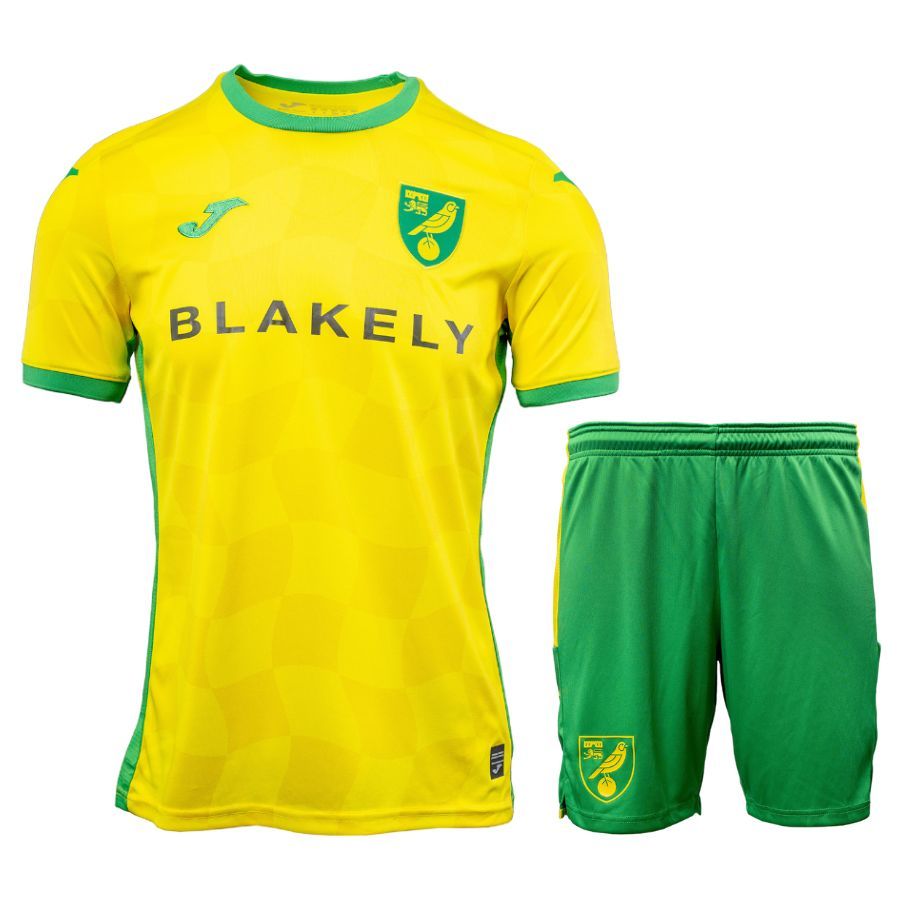 Norwich City Home 2024 2025 Kids Kit Shirt