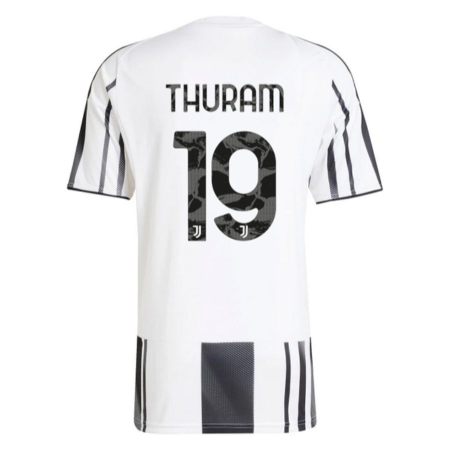 Juventus Home 2025 2026 Thuram Kids Kit Shirt