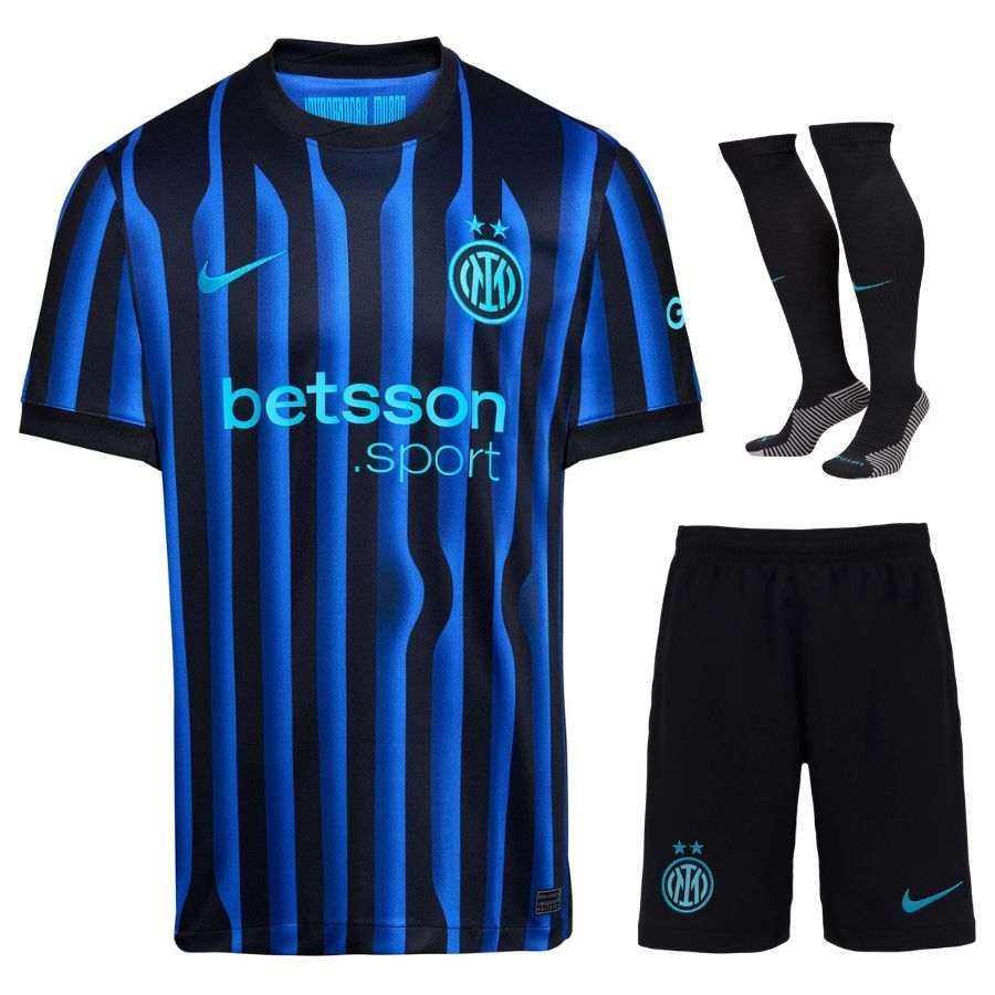 Inter Milan Home 2025 2026 Kids Kit Jersey