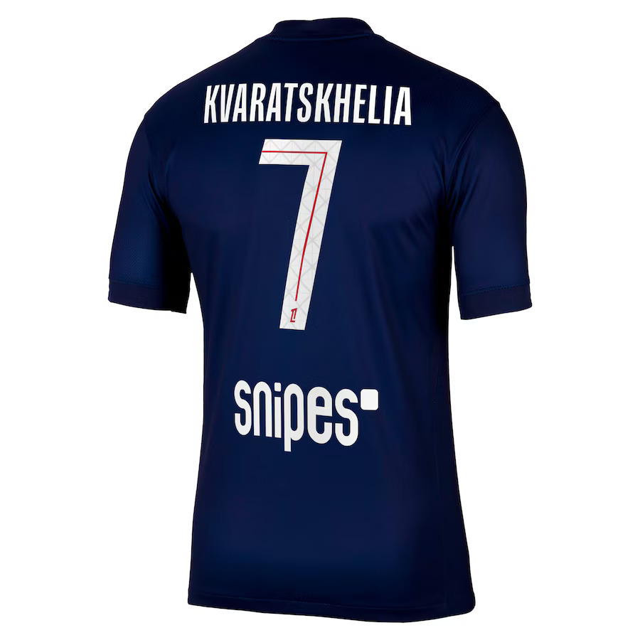 PSG Home 2025 2026 Kvaratskhelia Kids Kit Shirt