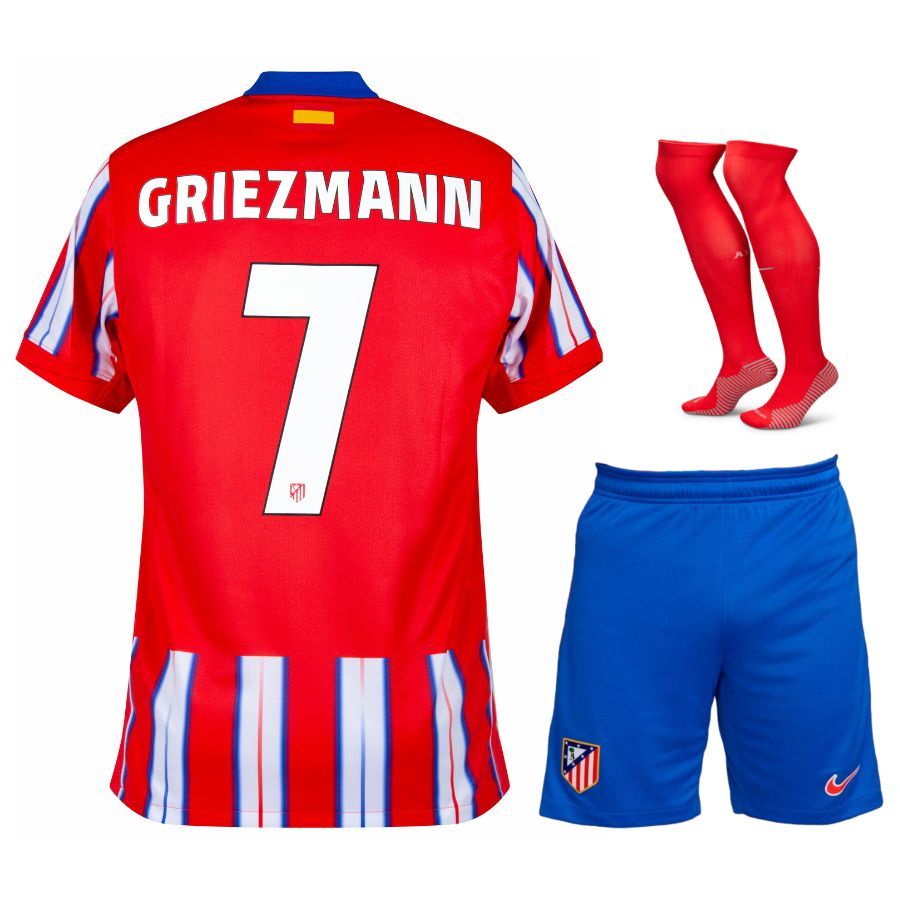 Atletico Madrid Home 2024 2025 Kids Kit Jersey Griezmann