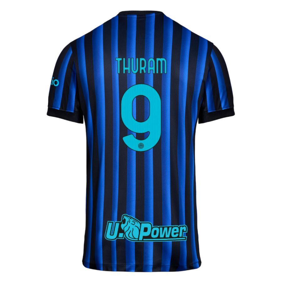Inter Milan Home 2025 2026 Thuram Kids Kit Jersey