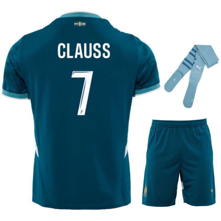OM Away 2024 2025 Kids' Kit Jersey Clauss