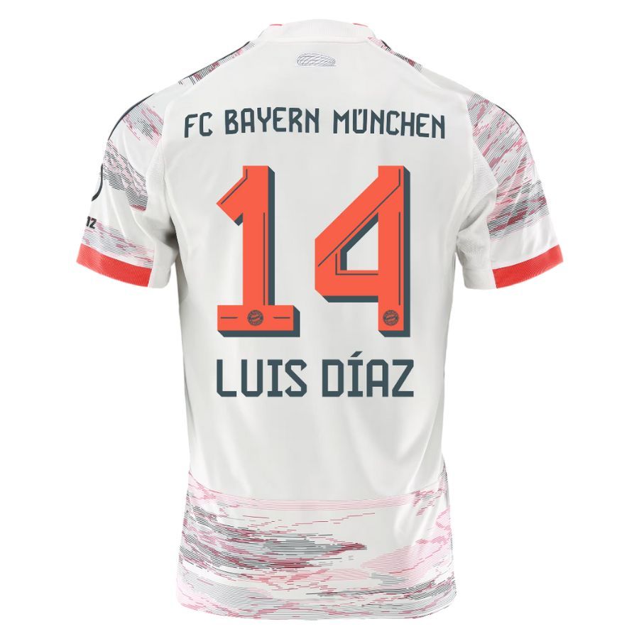 Bayern Munich Away Jersey 2025 2026 Luis Diaz