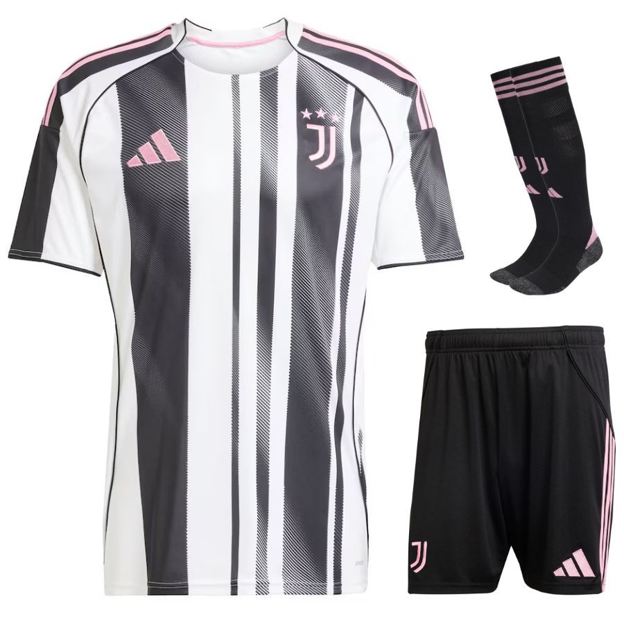 Juventus Home 2025 2026 Kids Kit Jersey