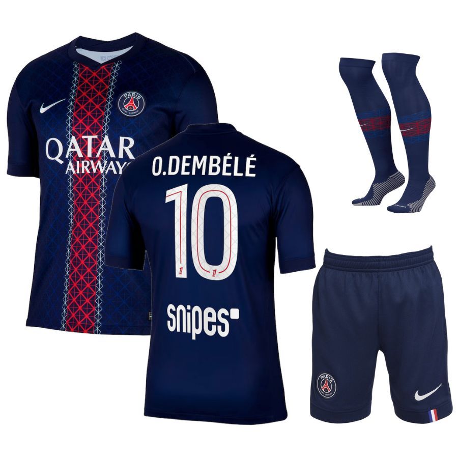 PSG Home 2025 2026 Kids' Kit Jersey Dembélé