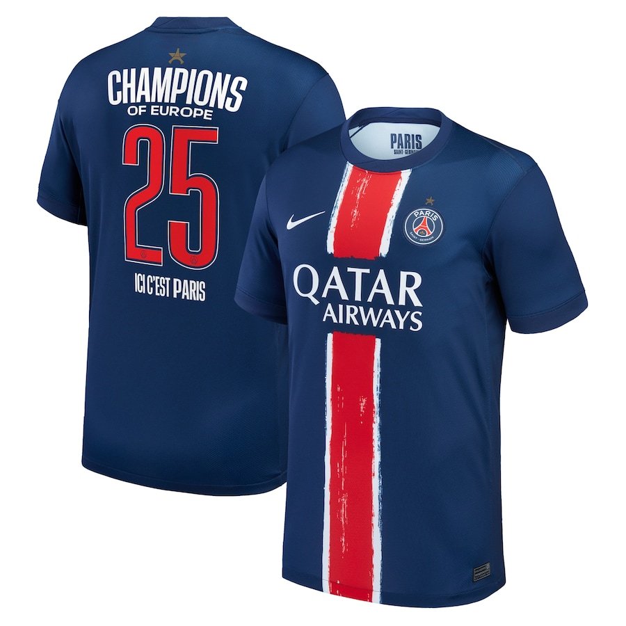 PSG European Champions 2025 1 Star Jersey