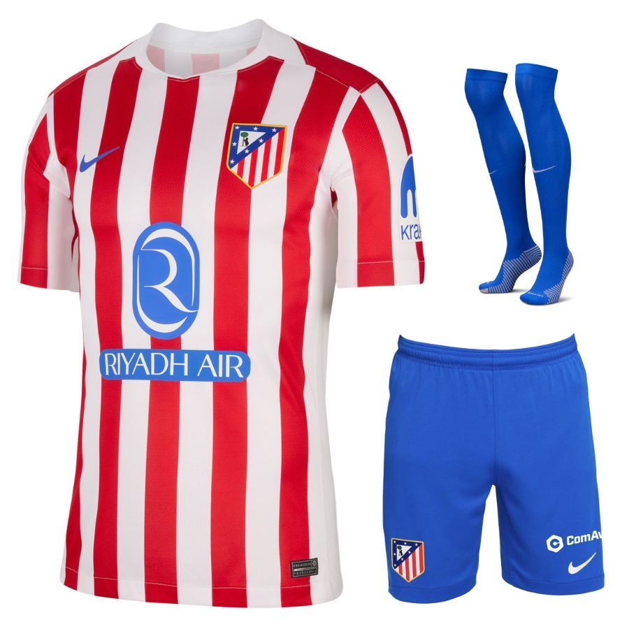 Atletico Madrid Home 2025 2026 Kids Kit Shirt