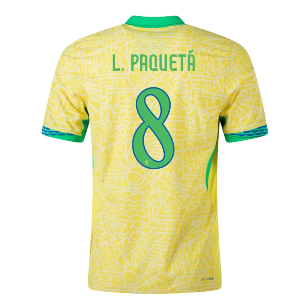 Brazil Home Jersey 2024 2025 Paquetá