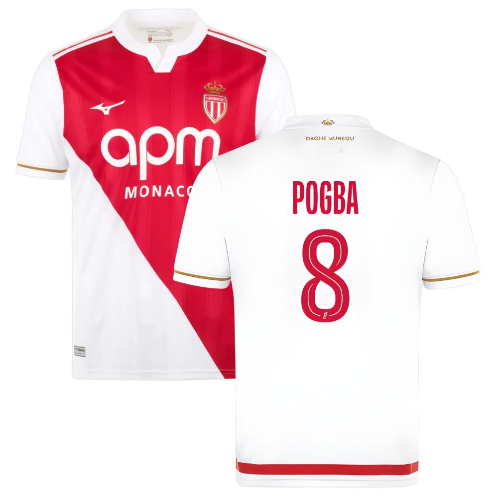 AS Monaco Home Jersey 2025 2026 Paul Pogba