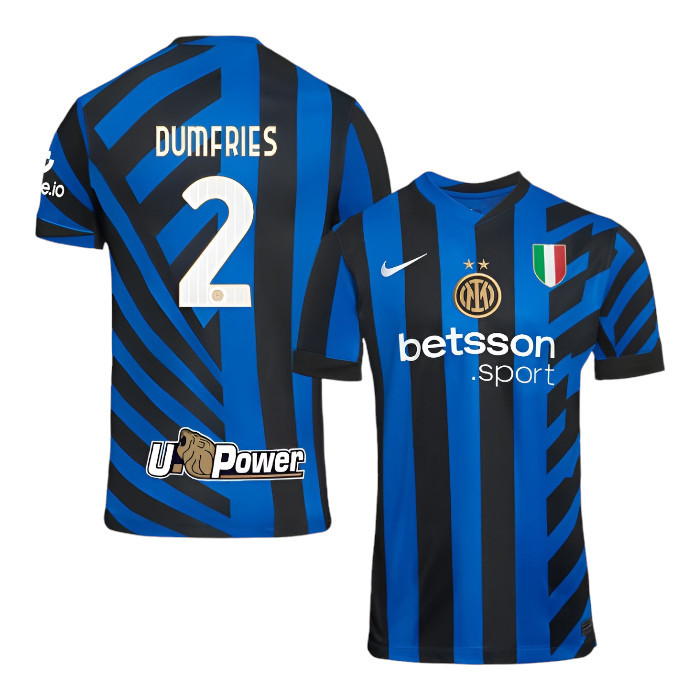Inter Milan Home Shirt 2024 2025 Dumfries