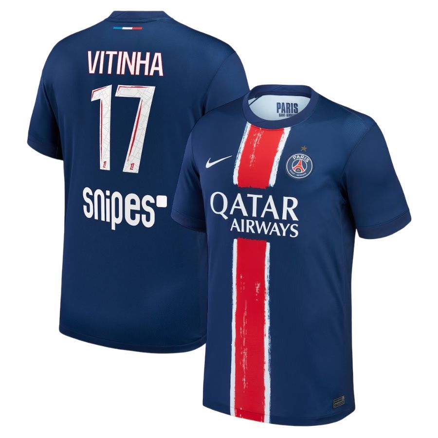 PSG Home Jersey 2024 2025 Vitinha 1 Star