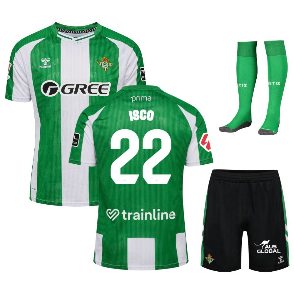 Betis Sevilla Home 2025 2026 Isco Kids Kit Shirt