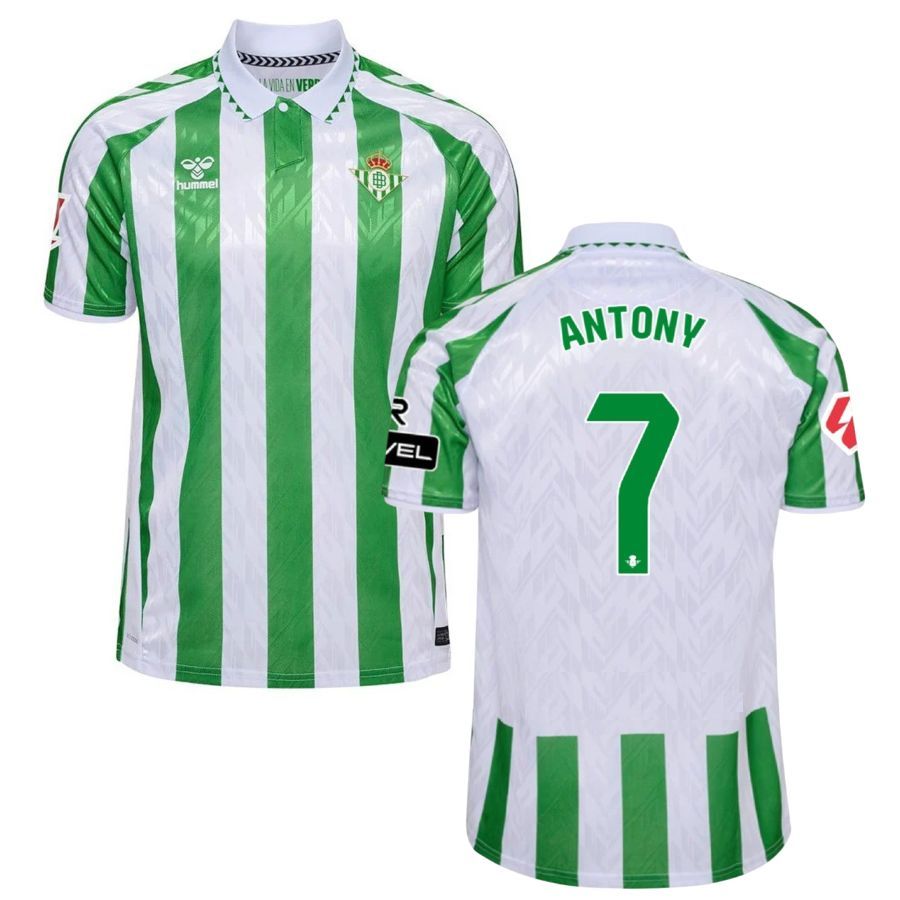 Betis Sevilla Home 2024 2025 Antony Kids Shirt