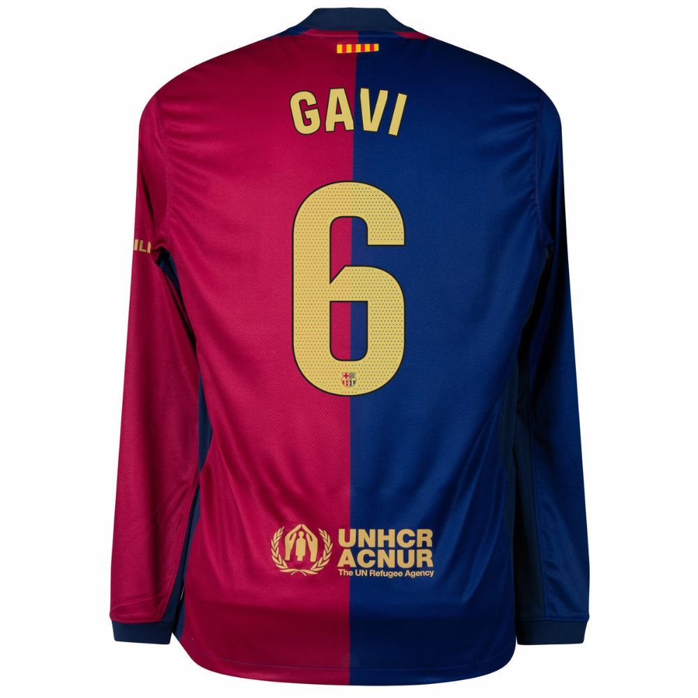 Barca Gavi 2024 2025 Home Long Sleeve Jersey