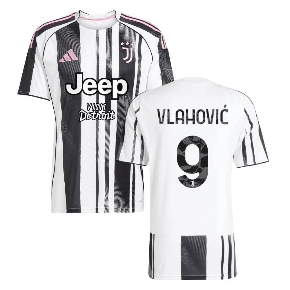 Juventus Home Jersey 2025 2026 Vlahovic
