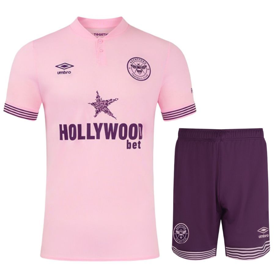 Brentford Away Kids Kit Jersey 2024 2025