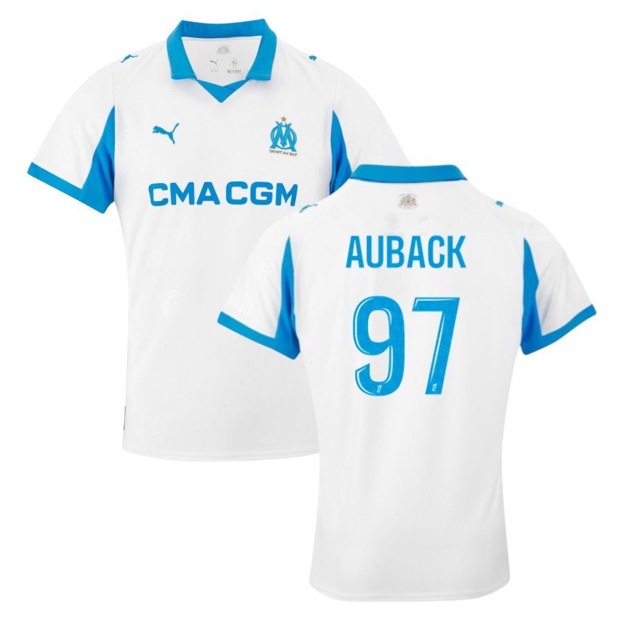 OM Home Jersey 2025 2026 Aubameyang AUBACK 97