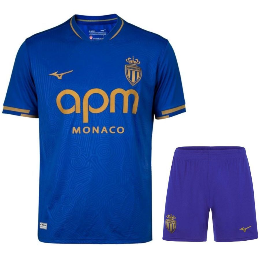 AS Monaco Away Kids' Kit Jersey 2025 2026