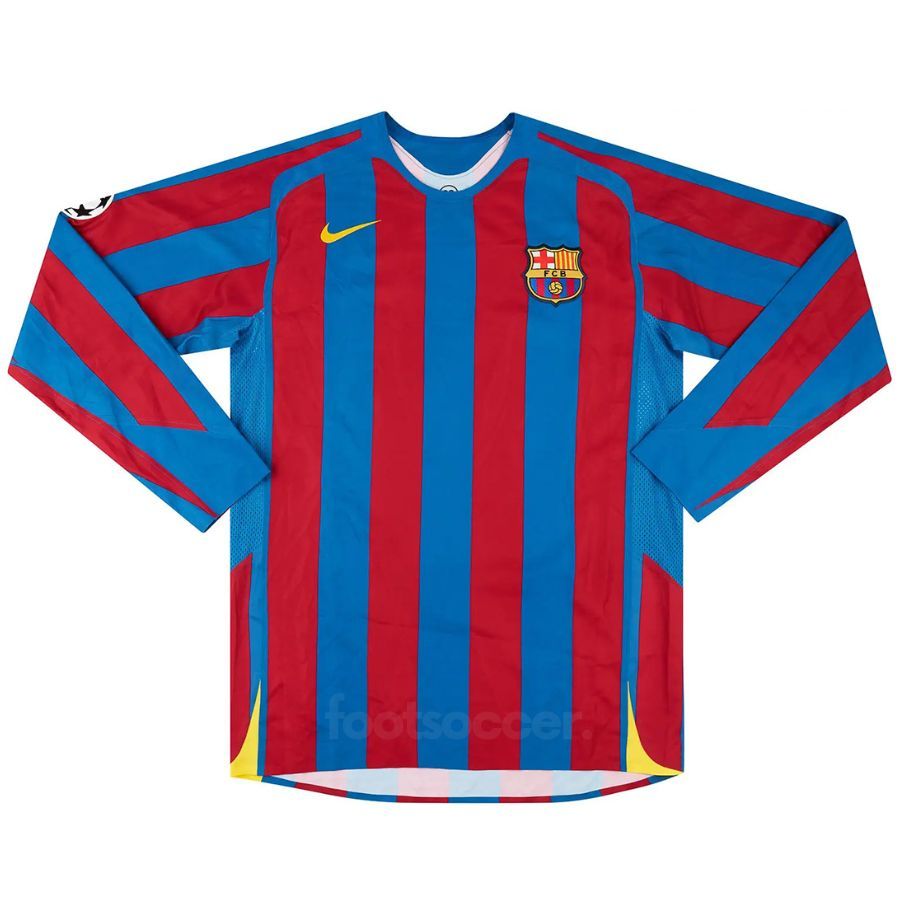 Barca Home Jersey 2005-2006 Long Sleeve