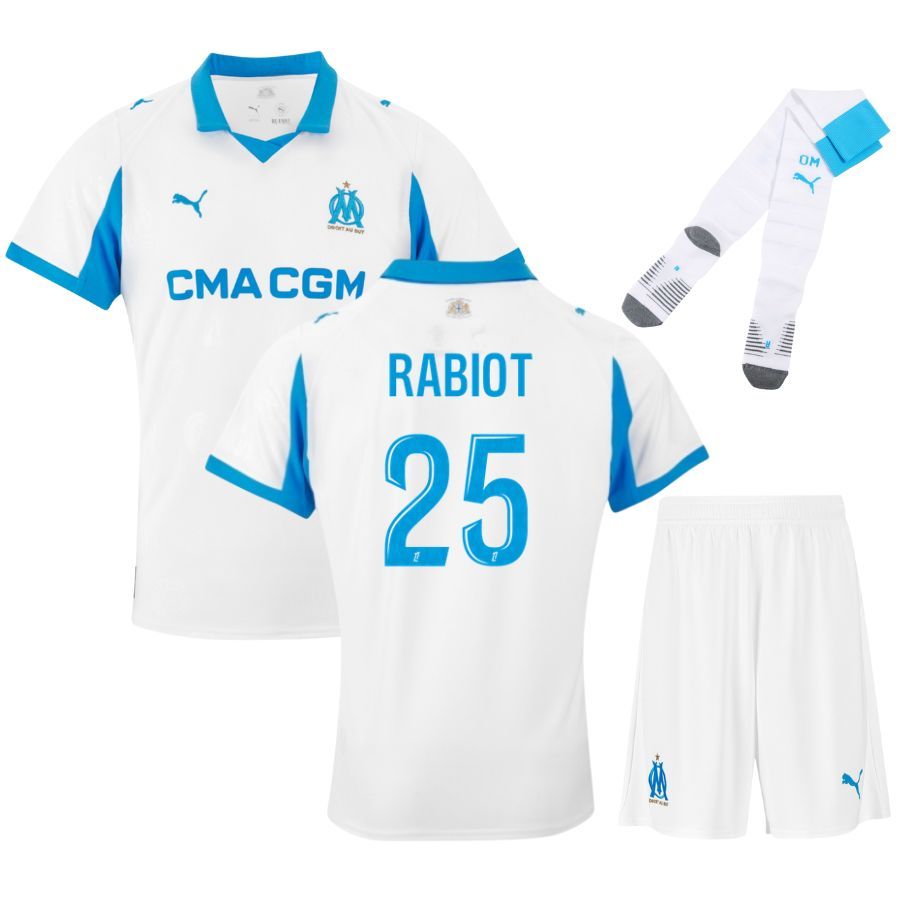 OM Home 2025 2026 Kids Kit Jersey Rabiot