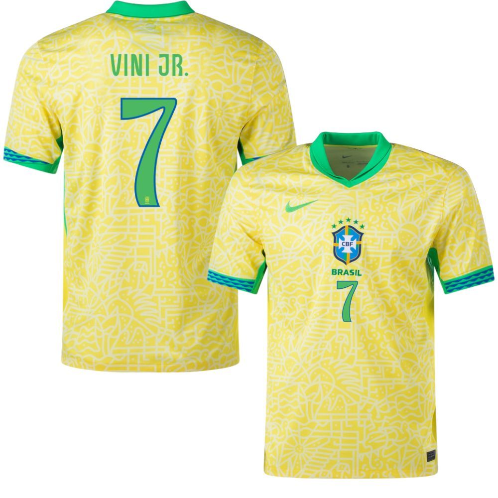 Brazil Home Jersey 2024 2025 Vini JR