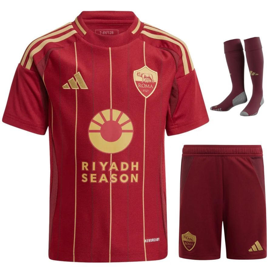 AS Roma Home 2024 2025 Kids Kit Shirt