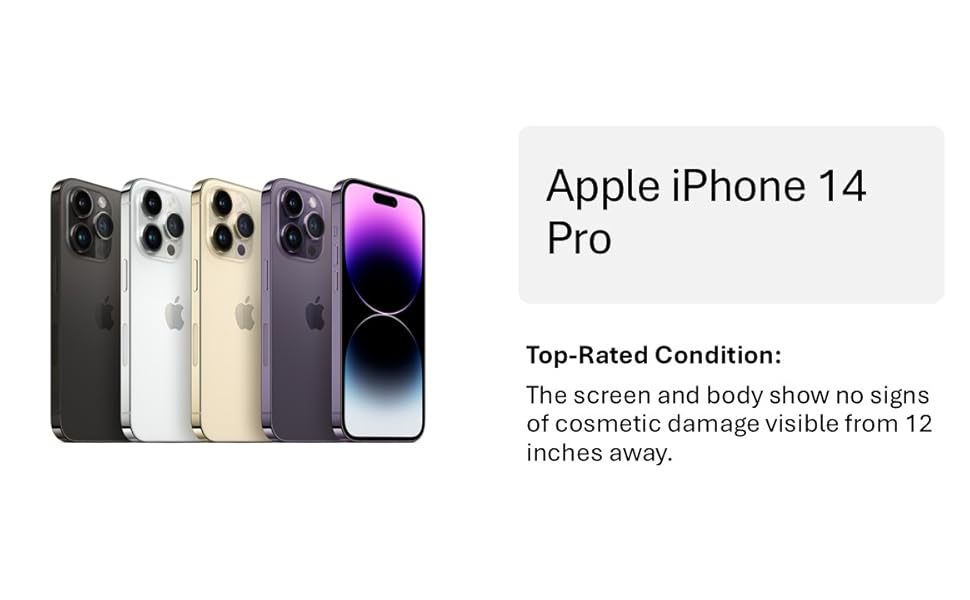 Apple iPhone 14 Pro Unlocked (Renewed)