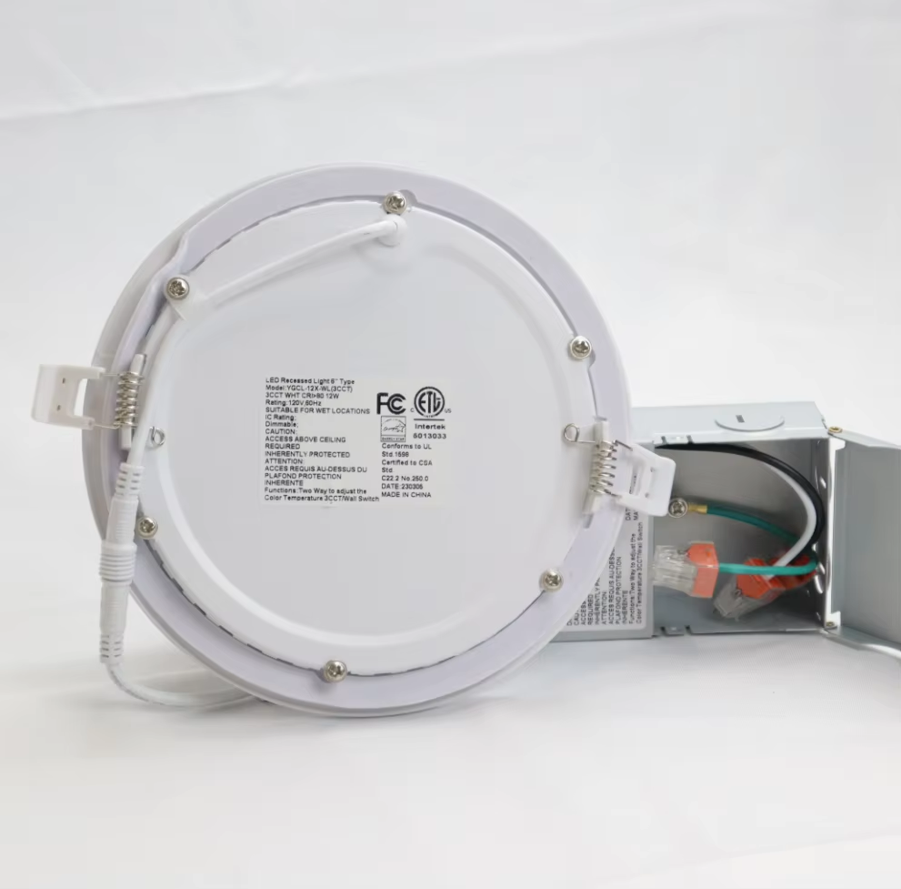 6pack In Stocked Recessed Ceiling Light 6 Inch 5cct Selectable Etl Led  12W Slim Pot Lights