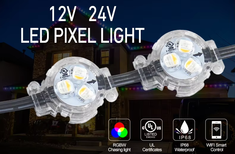 10pack Led Pixel Point Lighting DC12V Waterproof 5050 Smd Smart Led Rgb Permanent Led Christmas Pixel Lights Outdoor Decoration