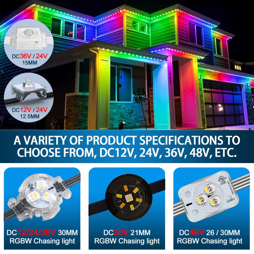 10pack Led Pixel Point Lighting DC12V Waterproof 5050 Smd Smart Led Rgb Permanent Led Christmas Pixel Lights Outdoor Decoration