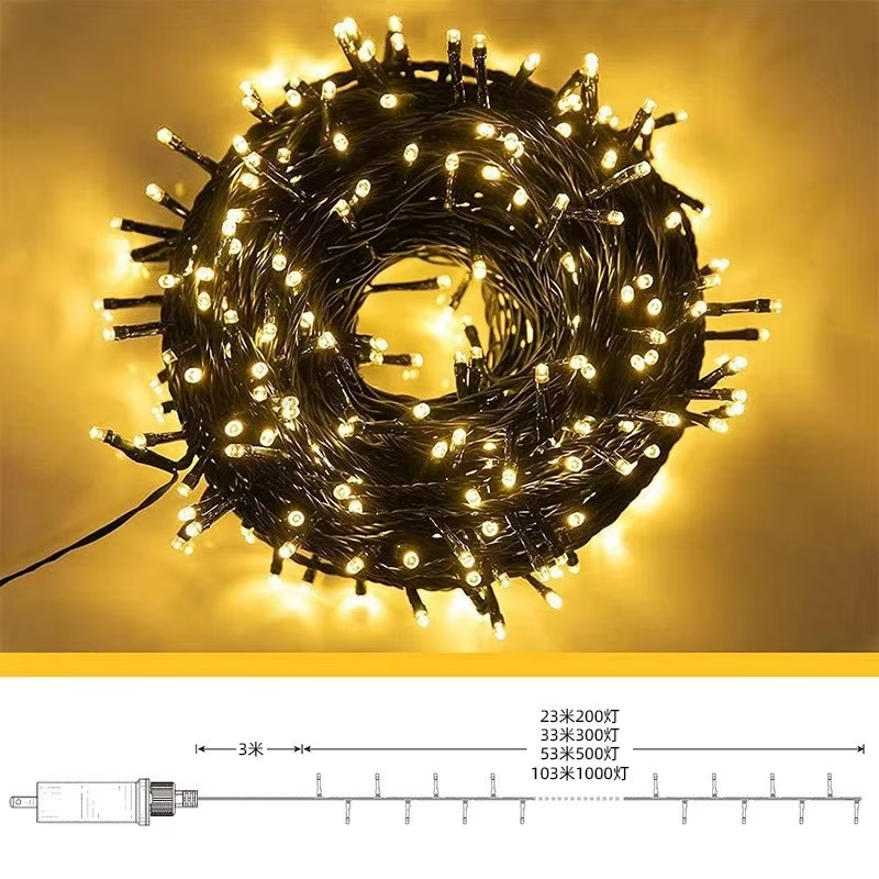 5PACK 10M Christmas Lights Decorative LED String 24V Outdoor Waterproof Garland Fairy Light for Marry Holiday Garden Street Lawn