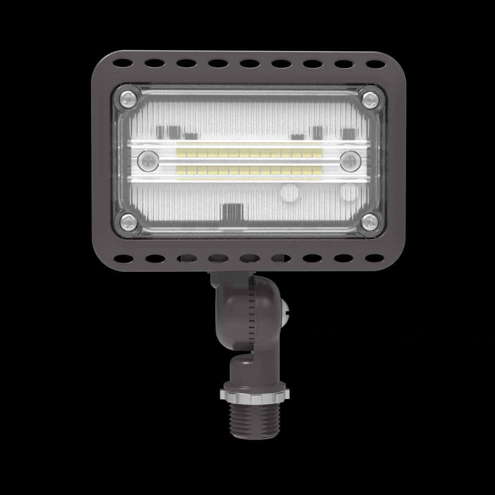 LED Outdoor Knuckle Mount Flood Light 20W Dusk-to-Dawn Photocell Sensor 5000K Exterior Light for Wall Light Backyard Area