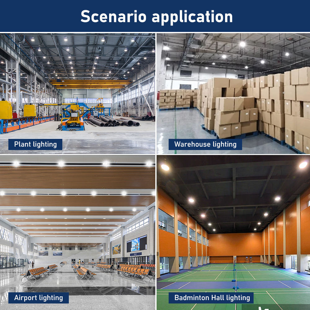 High Bay Lights US Stock 0-10V Dim 5000K 240W IP65 Industrial Warehouse UFO Led Highbay Light with Microwave DLC ETL CE