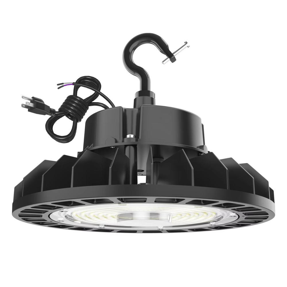 High Bay Lights US Stock 0-10V Dim 5000K 200W IP65 Industrial Warehouse UFO Led Highbay Light with Microwave DLC ETL CE