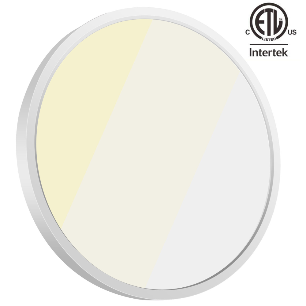 US CA 3000K-6000K 3000LM LED Flush Mount Panel Light 12 Inch 3CCT Tunable 24W Modern P44 Ceiling Light for Living Home Office