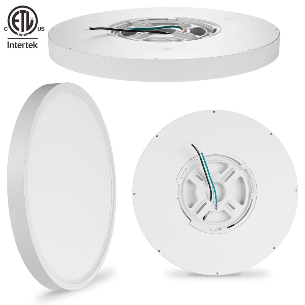 US CA 3000K-6000K 3000LM LED Flush Mount Panel Light 12 Inch 3CCT Tunable 24W Modern P44 Ceiling Light for Living Home Office