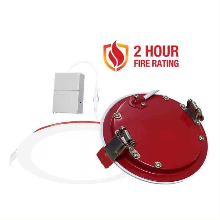 6Pack USA Stock Fire Rated  6'' 12w Led Pot Light Anti Glare Fire Rated Recessed Spot Light Cct Dimmable Downlight